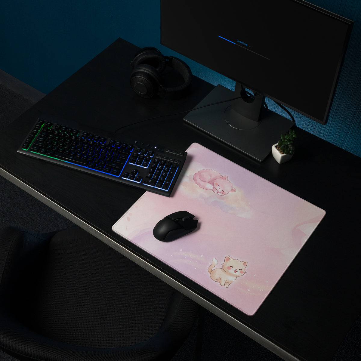 Pastel Kittens Gaming Mouse Pad