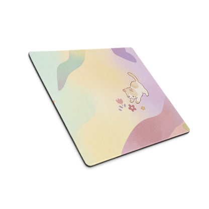 Pastel Rainbow Cat Theme Gaming Mouse Pad