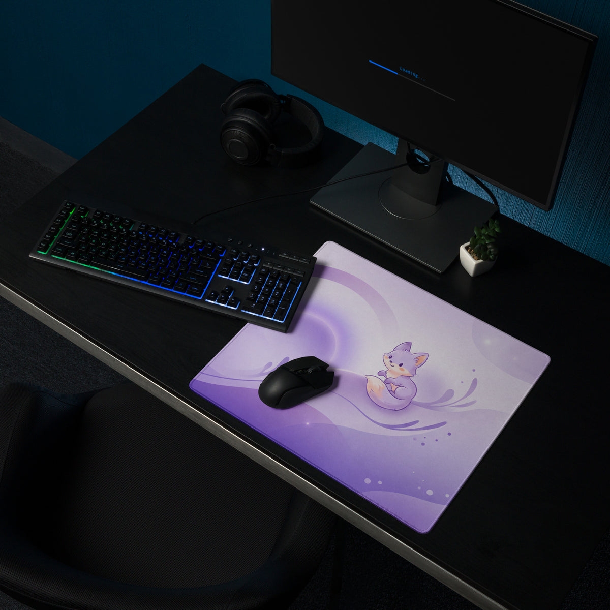 Cute Themed Purple Gaming Mouse Pad for Girls