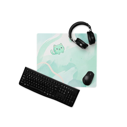 Pastel Cute Cat Gaming Mouse Pad