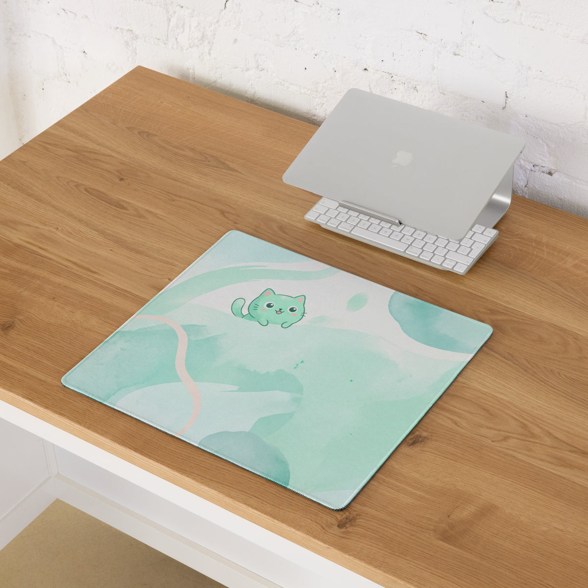 Pastel Cute Cat Gaming Mouse Pad