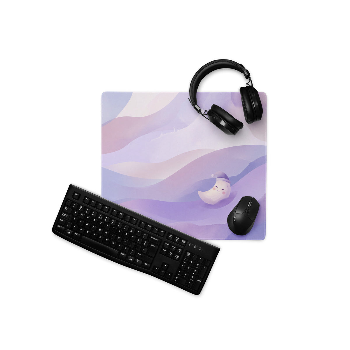 Pastel Purple Unicorn Mouse Pad With Clouds