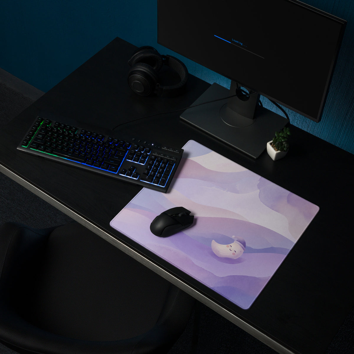 Pastel Purple Unicorn Mouse Pad With Clouds