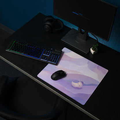Pastel Purple Unicorn Mouse Pad With Clouds