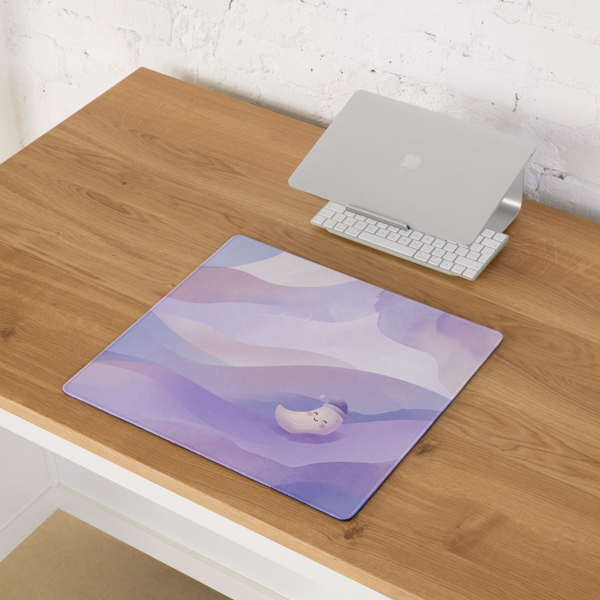 Pastel Purple Unicorn Mouse Pad With Clouds