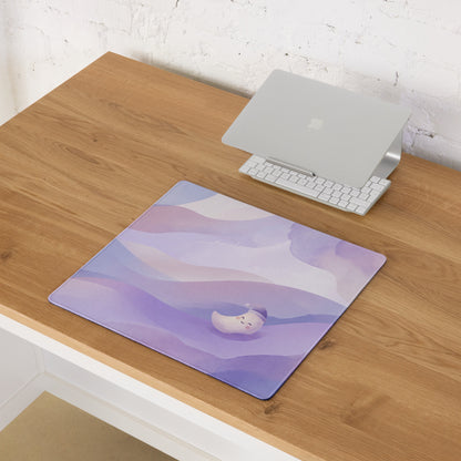 Pastel Purple Unicorn Mouse Pad With Clouds