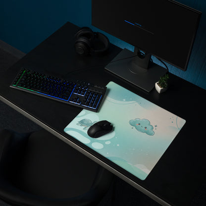 Pastel Galaxy Cute Gaming Mouse Pad With Stars Clouds
