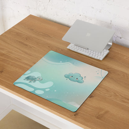 Pastel Galaxy Cute Gaming Mouse Pad With Stars Clouds