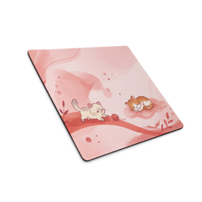 Pink Kawaii Kitty Mouse Pad For Girls Gaming