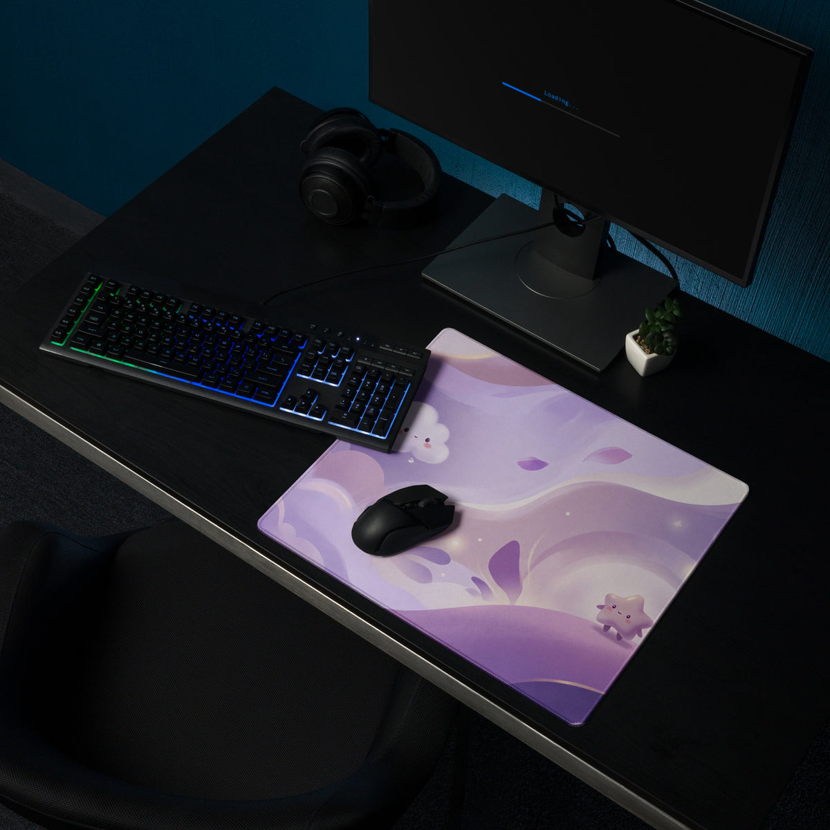 Pastel Purple Cute Cloud Dream Gaming Mouse Pad