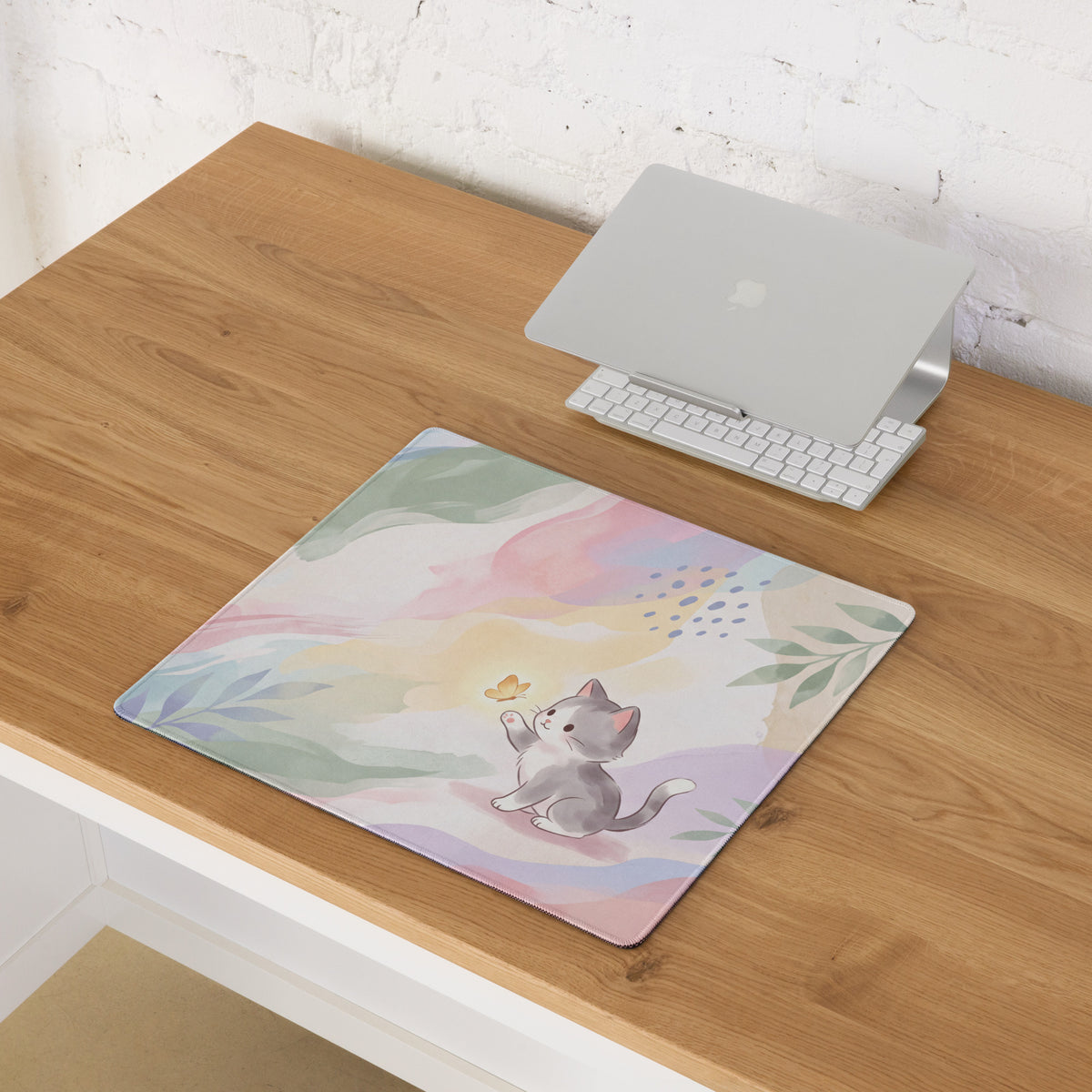 Pastel Cat Friends Gaming Mouse Pad