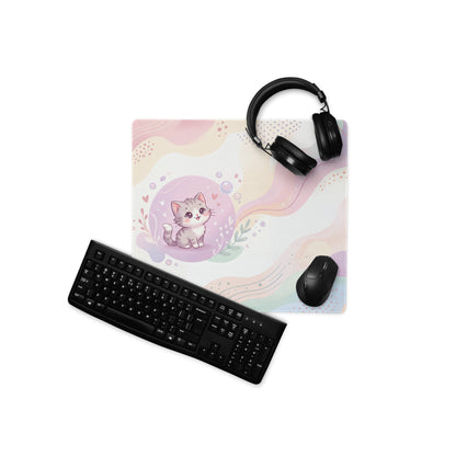 Pastel Kitty Dream Gaming Mouse Pad