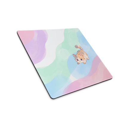 Pastel Rainbow Kitty Mouse Pad