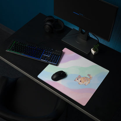 Pastel Rainbow Kitty Mouse Pad