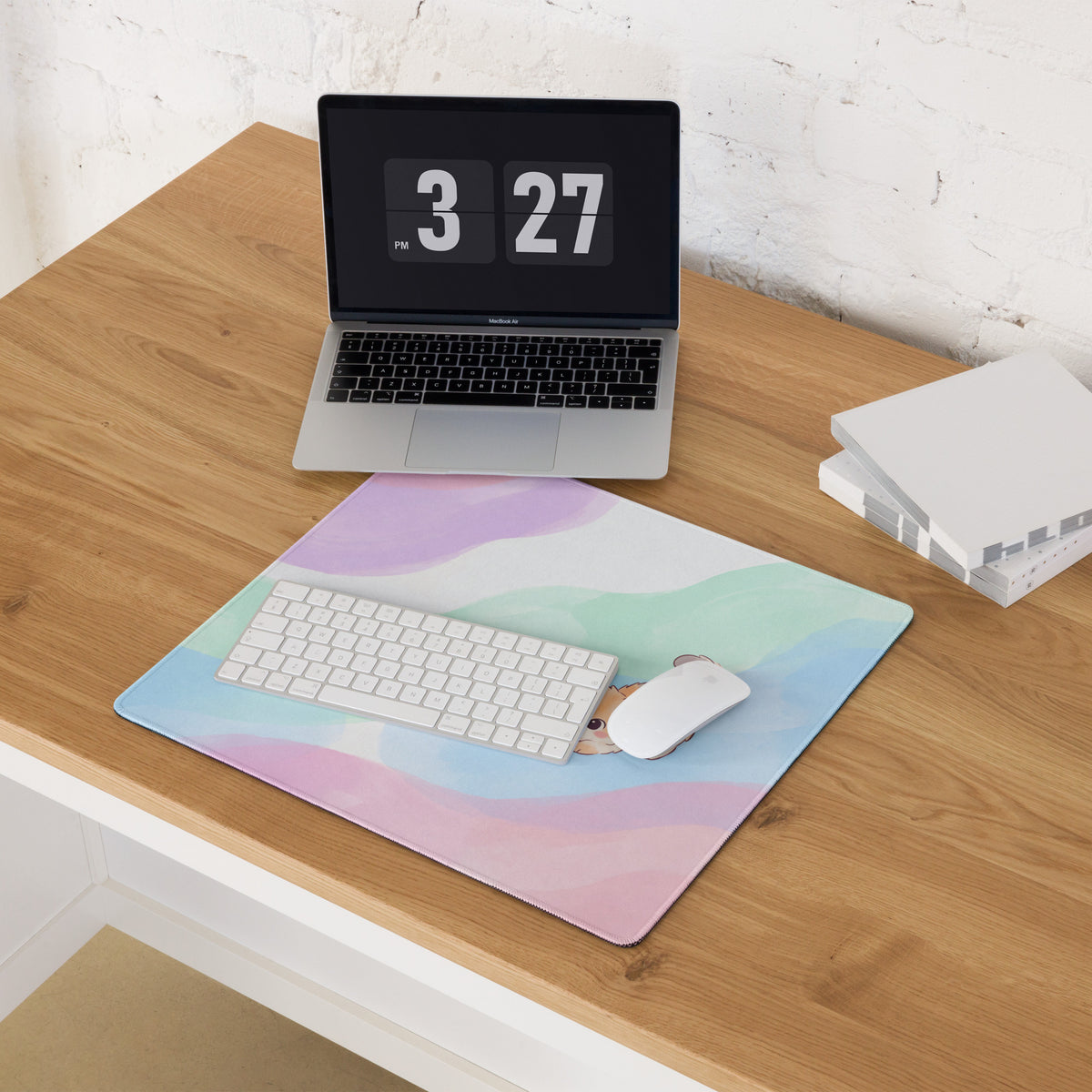 Pastel Rainbow Kitty Mouse Pad