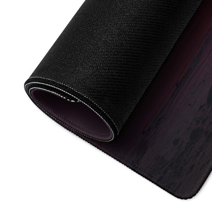 Black textured Epic large gaming mouse pad with marbled pattern and stitched edges