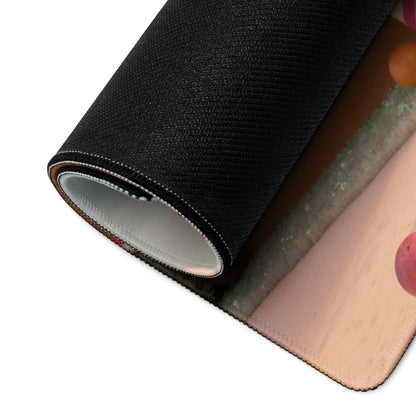 Black textured Candy Land gaming mousepad with rolled edge and non-slip base