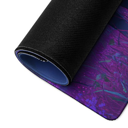 Rolled anime night sky violet purple gaming mousepad, purple blue design