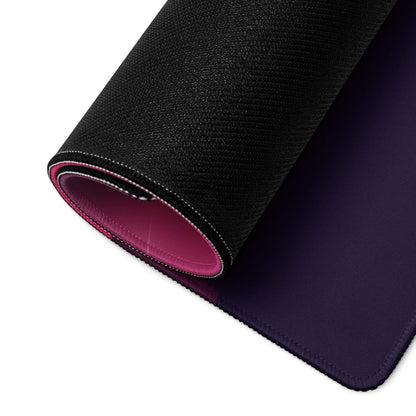 Atmospheric moonlit wolf purple sunset gaming mousepad black-purple gradient stitched edges