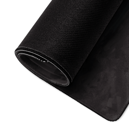 Black textured Epic Sci-Fi Dystopian City mousepad with stitched edges