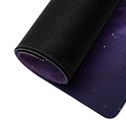 Black and purple galaxy textured mousepad for gaming precision