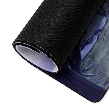 Epic fantasy dragon landscape purple twilight gaming mouse pad