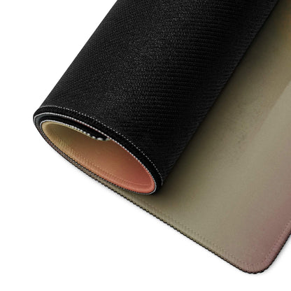 Black textured gaming mousepad backside with gradient underside and stitched edges