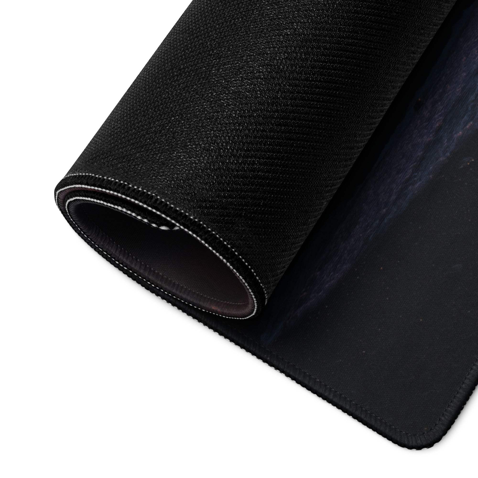 Black Sunset Ocean large pro gaming mousepad with textured gradient and stitched edges