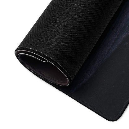 Black Sunset Ocean large pro gaming mousepad with textured gradient and stitched edges