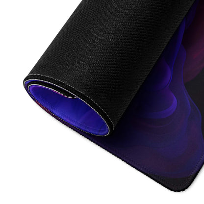 Black textured underside of Vibrant Nebula Smoke gaming mouse pad with purple-blue gradient