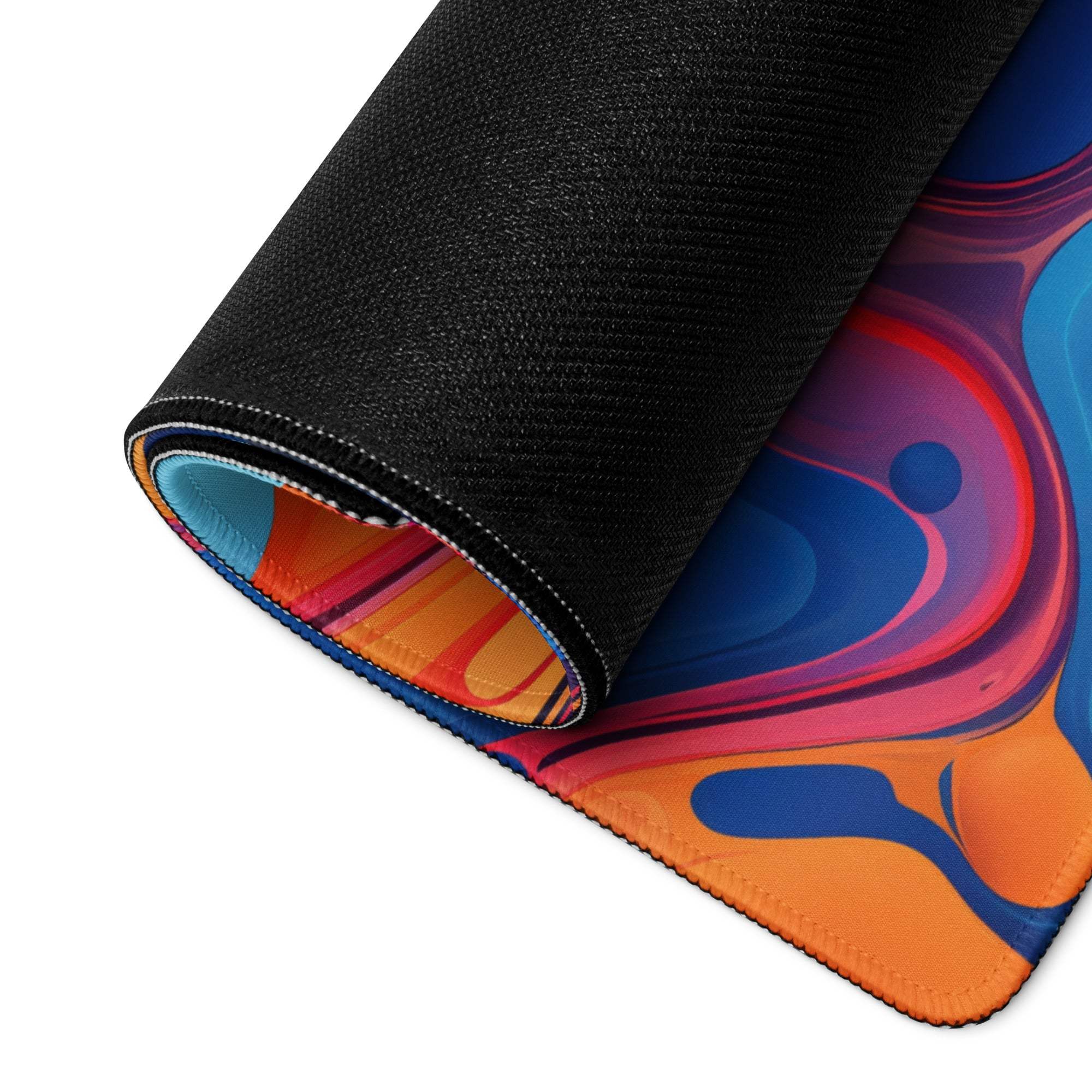 Vibrant abstract swirl large gaming mouse pad with non-slip base for Dota CSGO