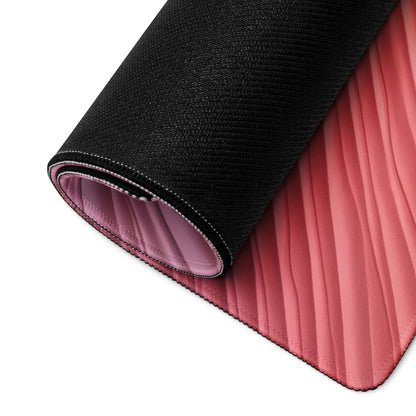 Black pink pleated yoga mat texture on Lux Gradient Pink gaming mouse pad