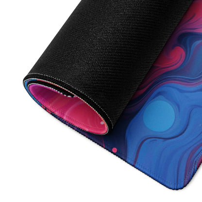 Rolled-up vibrant swirl cosmic gaming mouse pad for Dota CS GO esports