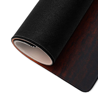 Black textured wood-grain back of Sunset Tree Landscape gaming mouse pad