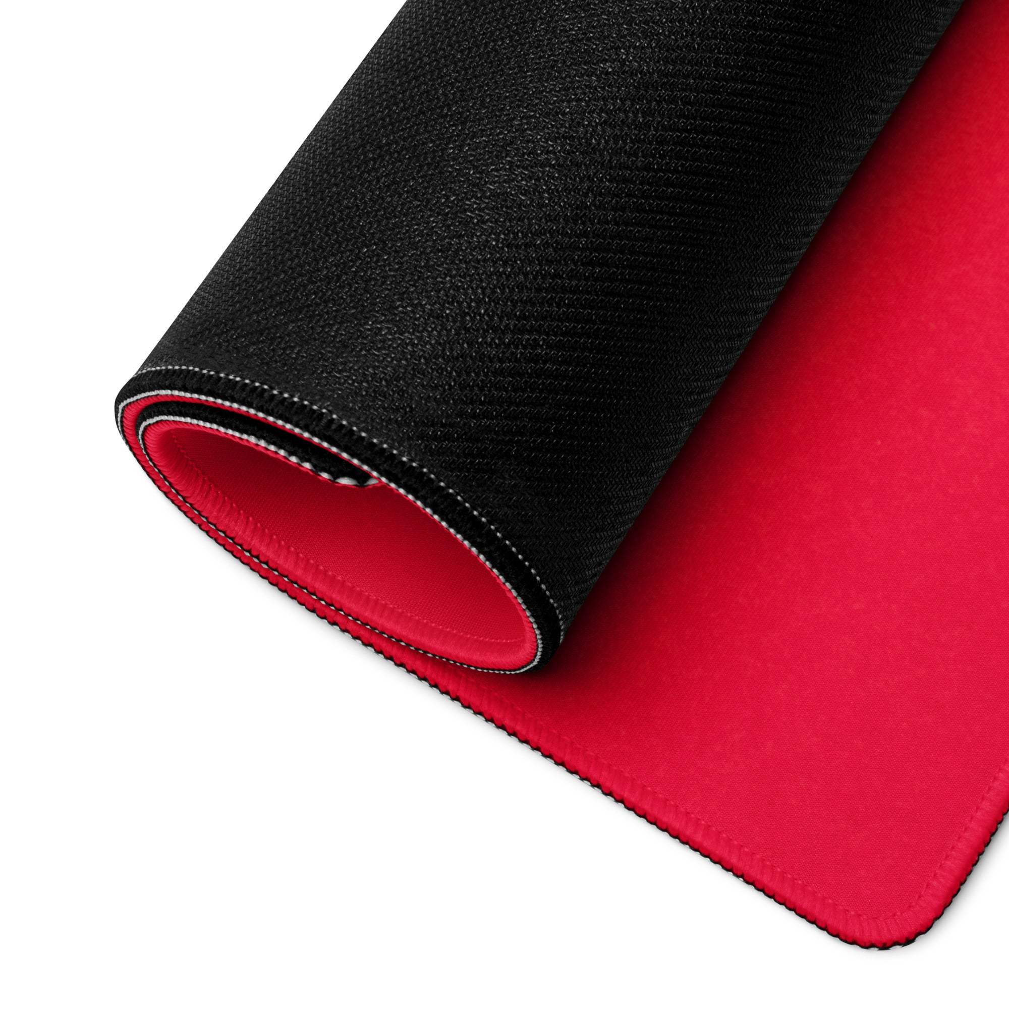 Black red gaming mousepad textured outer smooth inner Vibrant Fresh Produce theme