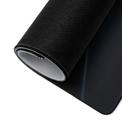 Professional ultra wide Misty Gray gaming mouse pad black textured non-slip surface reinforced edges