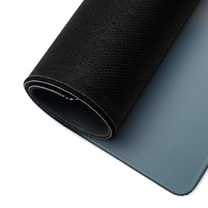 Black and gray two-tone Moody Midnight Blue gaming mousepad with stitched edges
