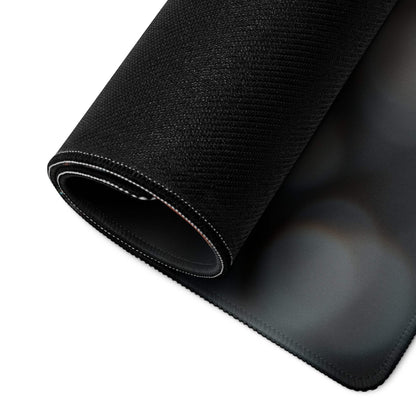 Premium large black gaming mouse pad with stitched edges and non-slip base