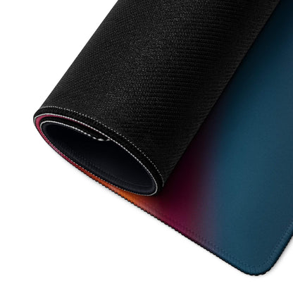 Vibrant abstract extra large gaming mouse pad with blue to magenta orange gradient