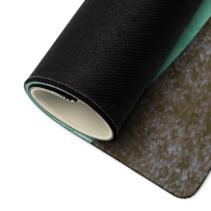 Boho Wave Design Large Mouse Pad Teal Orange Beige Non Slip Edge Stitching Desk Mat For Home Office And Gaming