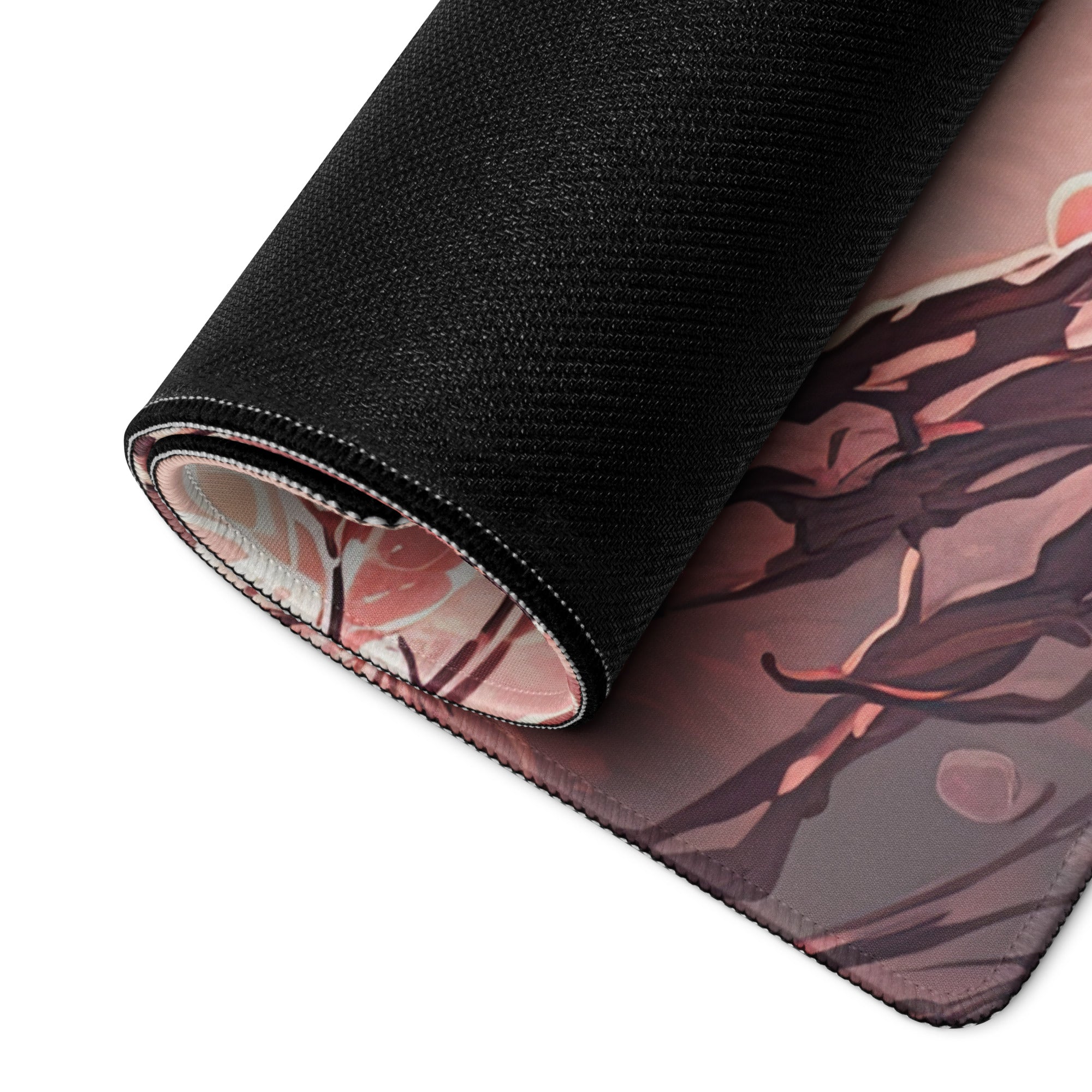 Cherry Blossom Pink Mouse Pad Large Non Slip Desk Mat For Gaming Setup Modern Art Style Calm Cozy Home Office Decor