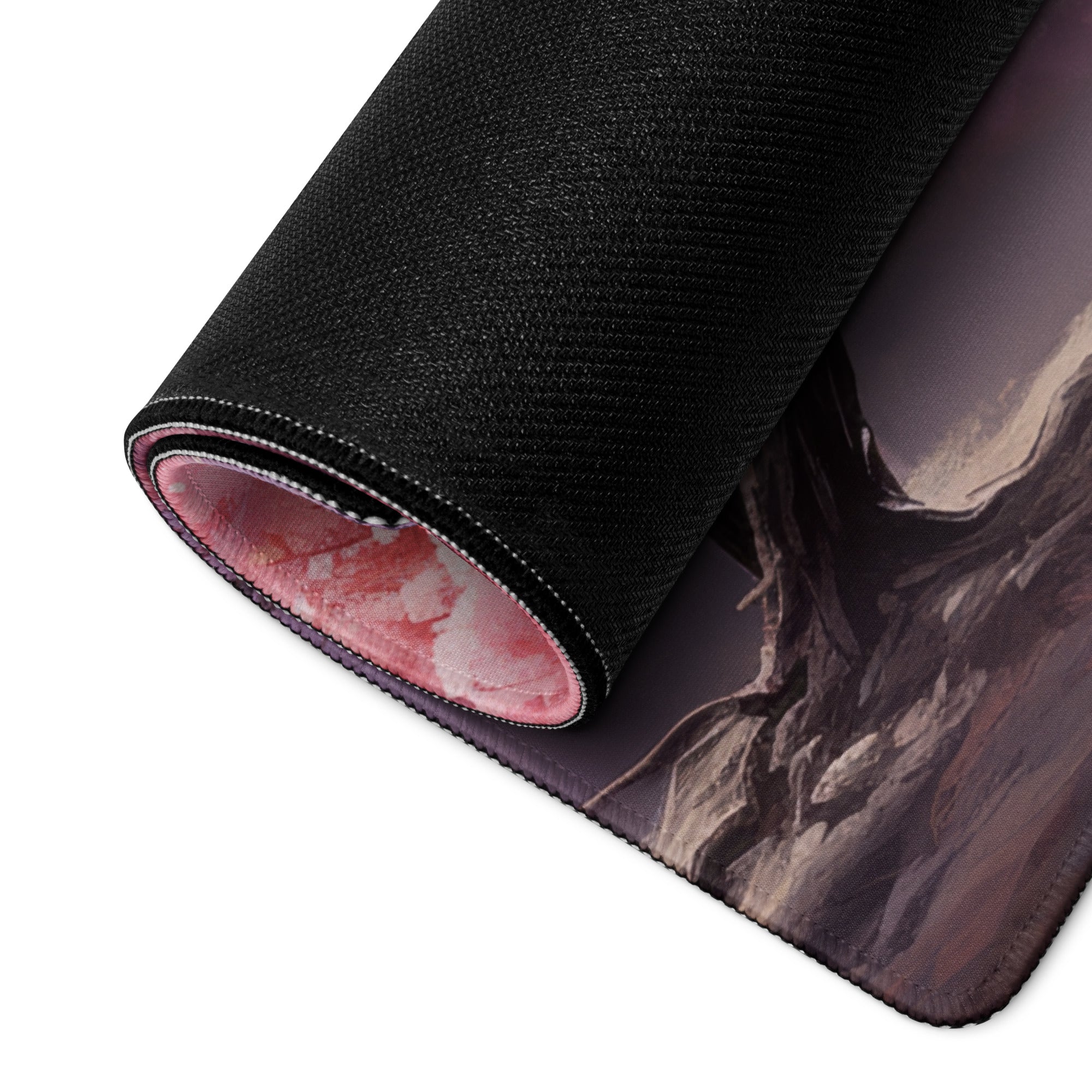 Cherry Blossom Mouse Pad Pink Lavender Sunset Gaming Desk Watercolor Calm Mood Minimal Desk Decor Watercolor