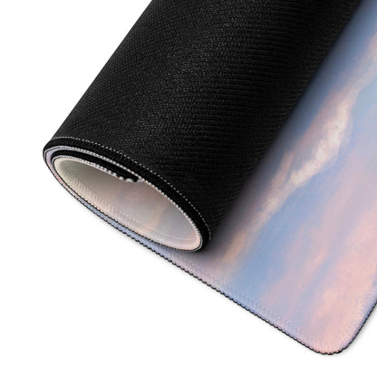 Pastel Sky Scene Mouse Pad For Desk Contemporary Art Style Soft Pink Blue Lavender Hues
