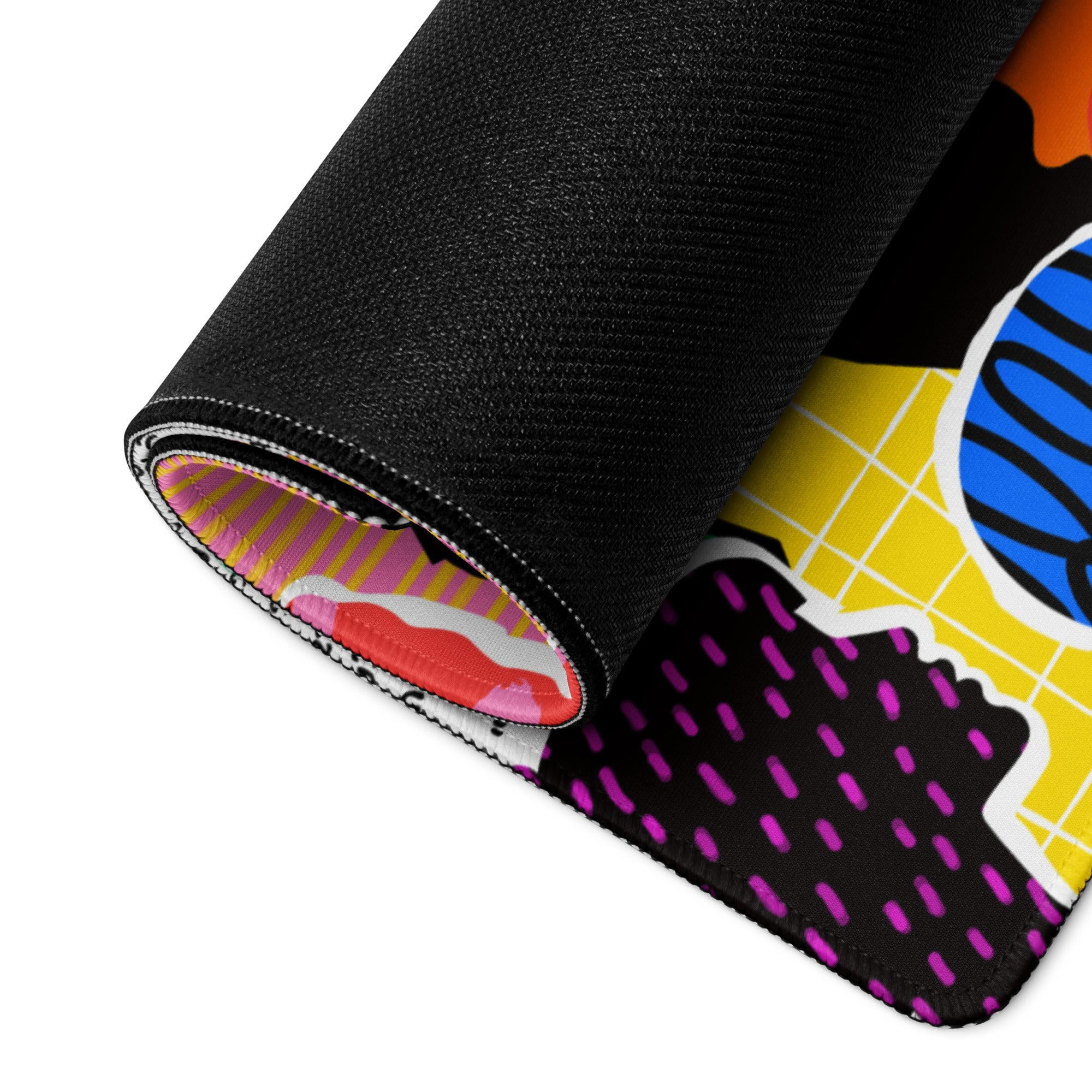 Contemporary Themed Mouse Pad Multicolor Rainbow Desk Decor Pop Art Style for Modern Workstations