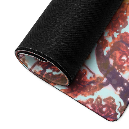 Autumn Tree Canopy Desk Pad - Autumn Tree Canopy Orange Red Leaves Sky Desk Pad Contemporary Art Cozy Mood Modern Decor Gaming Desk Pad Photographic