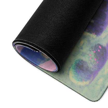 Oversized Gaming Mouse Pad 36x18 Inches Blue Purple Dreamy Abstract Landscape For Modern Home Office Decor Digital Art