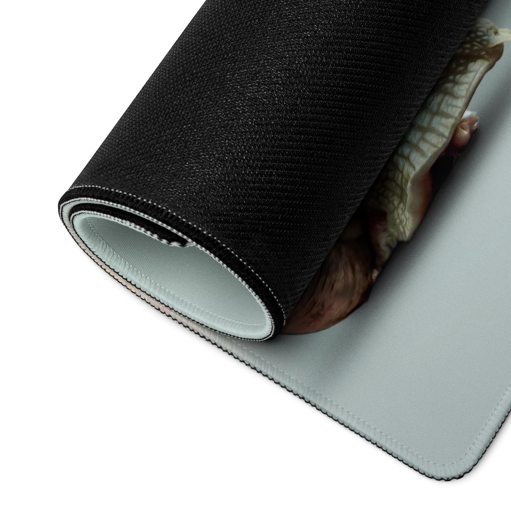 Pastel Snail Rocket Desk Pad For Desk Setup Surreal Art - Whimsical Mood Modern Minimal Extended Mouse Pad Digital Art