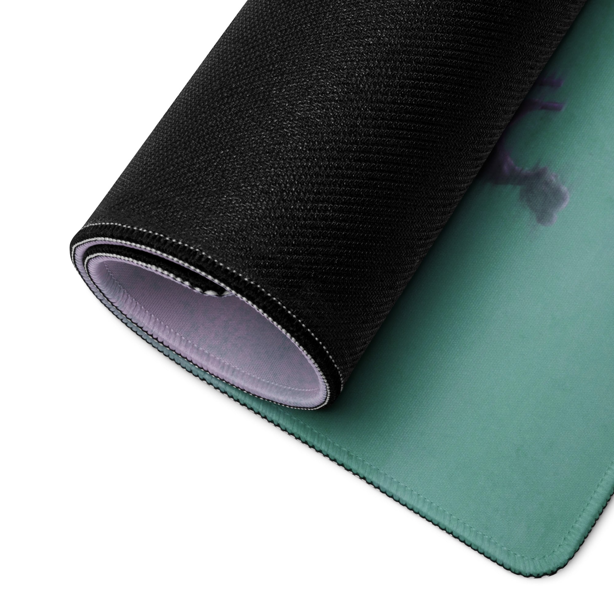 Purple Gradient Contemporary Mouse Pad For Modern Desks Workspace Artful Staircase Scene
