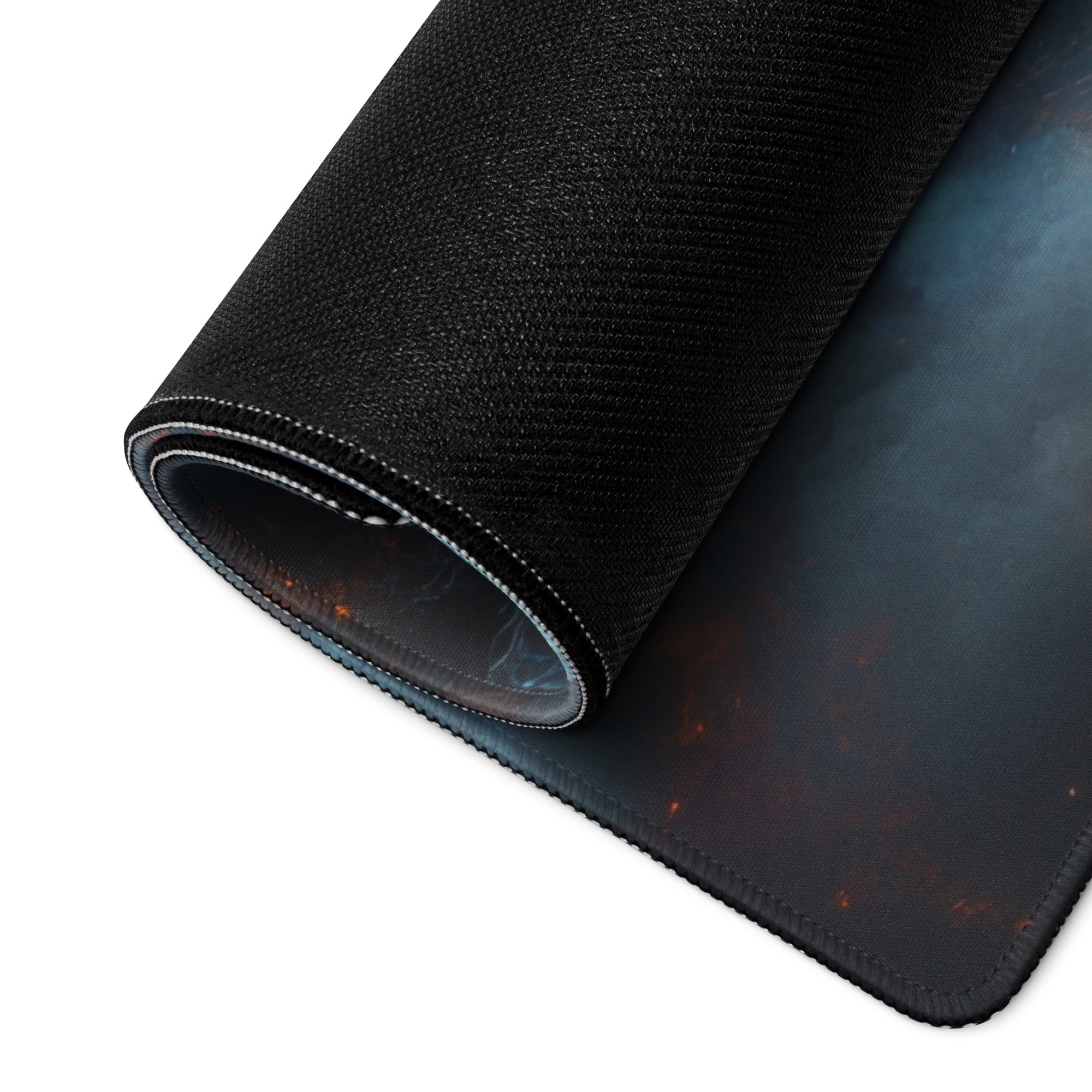 Gaming Mouse Pad Large Blue Orange Firestorm Theme For Gaming Setup Dark Fantasy Digital Art