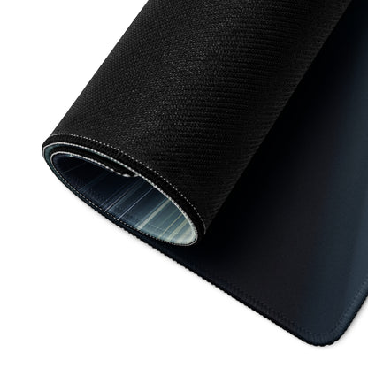 Gamer Mouse Pad Orange Blue Black For Gaming Desk Setup In Futuristic Digital Art Style Dynamic Motion Blur